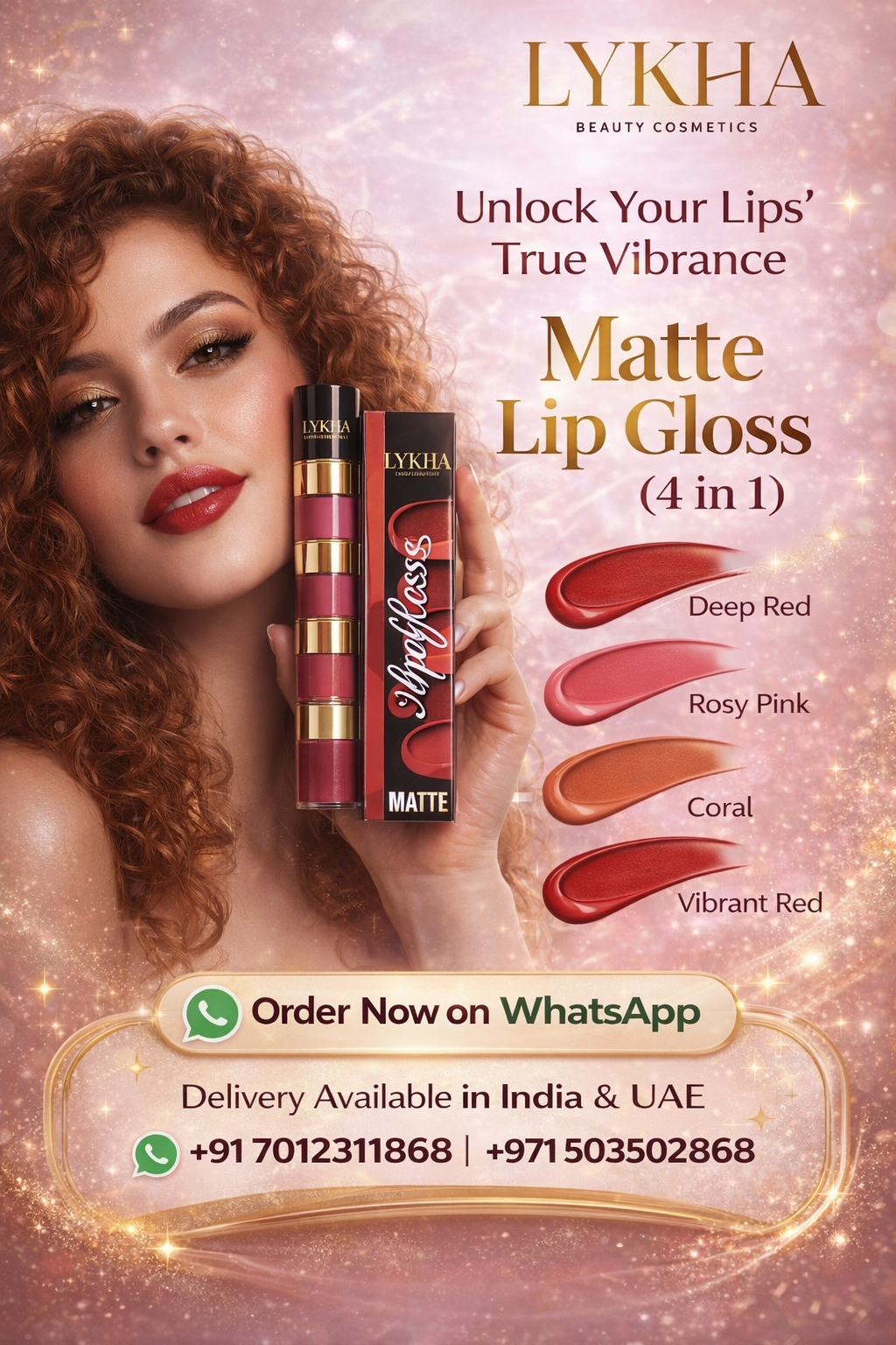 LYKHA Matte Lip Gloss (4 in 1)